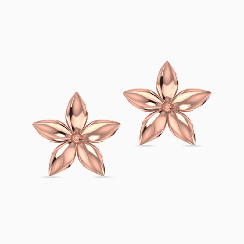 Miss L' by L'azurde Flower Stud Earrings in 18K Gold - Image 1